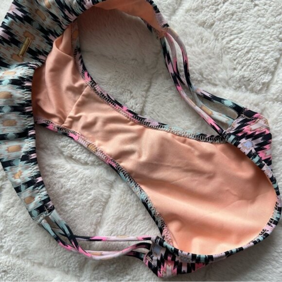 Victoria's Secret | "Warm Ikat Foil" The Wrap Halter & Strappy Cheeky Bikini Set - Picture 11 of 16